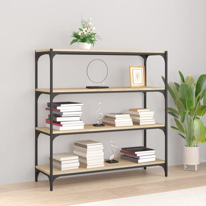 Libreria Rovere Sonoma 100x33x100cm Legno Multistrato e Acciaio | homemem39