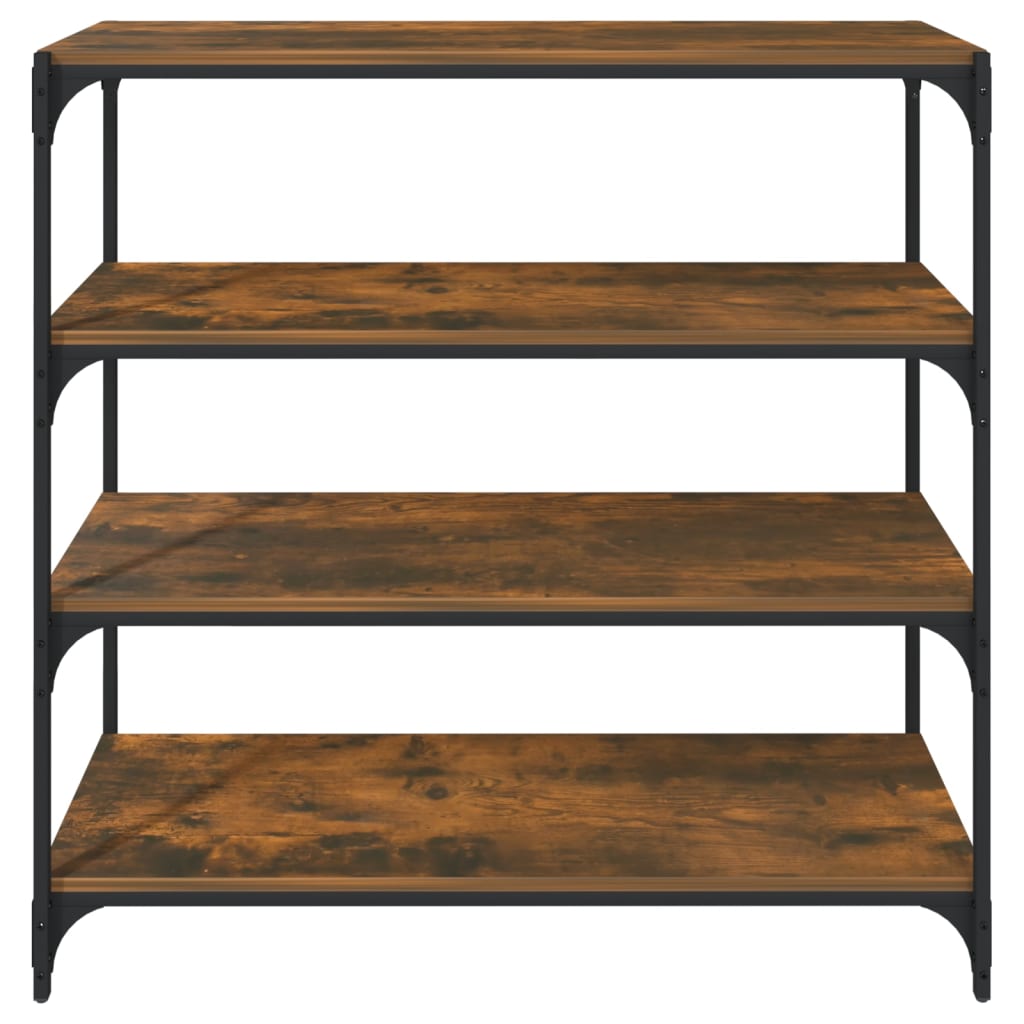 Libreria rovere fumo 100x33x100 cm Legno Multistrato e Acciaio | homemem39