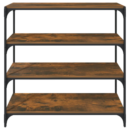 Libreria rovere fumo 100x33x100 cm Legno Multistrato e Acciaio | homemem39