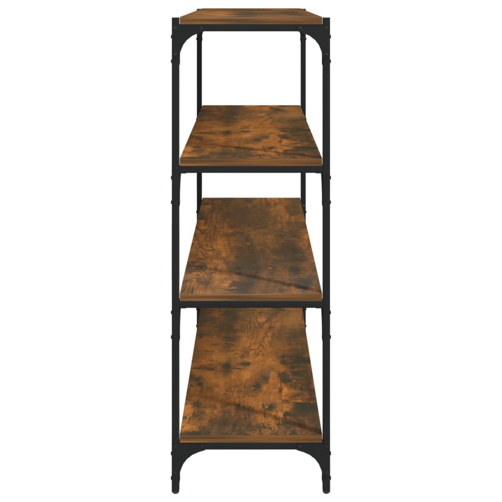 Libreria rovere fumo 100x33x100 cm Legno Multistrato e Acciaio | homemem39