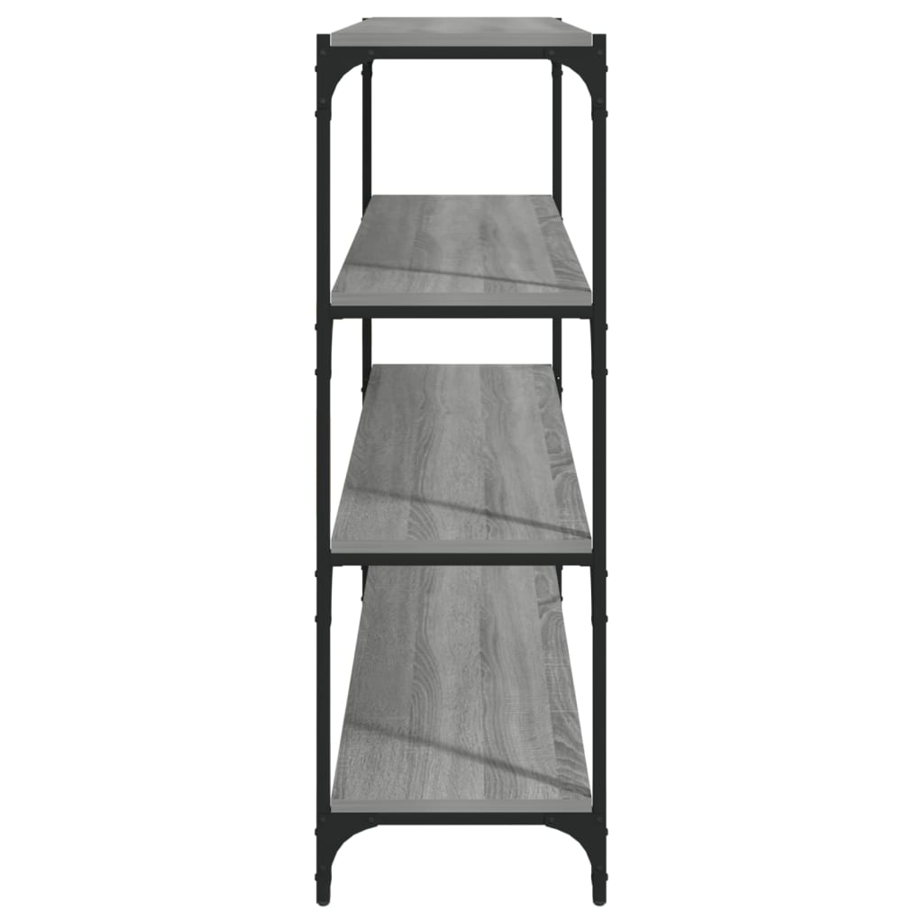 Libreria grigio sonoma 100x33x100cm Legno Multistrato e Acciaio | homemem39