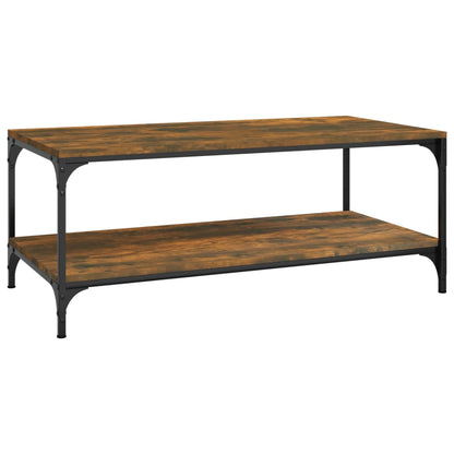 Tavolino da Salotto Rovere Fumo 100x50x40 cm Legno Multistrato | homemem39
