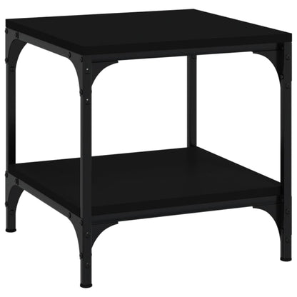 Tavolini 2pz Nero 40x40x40 cm in Legno Multistrato | homemem39