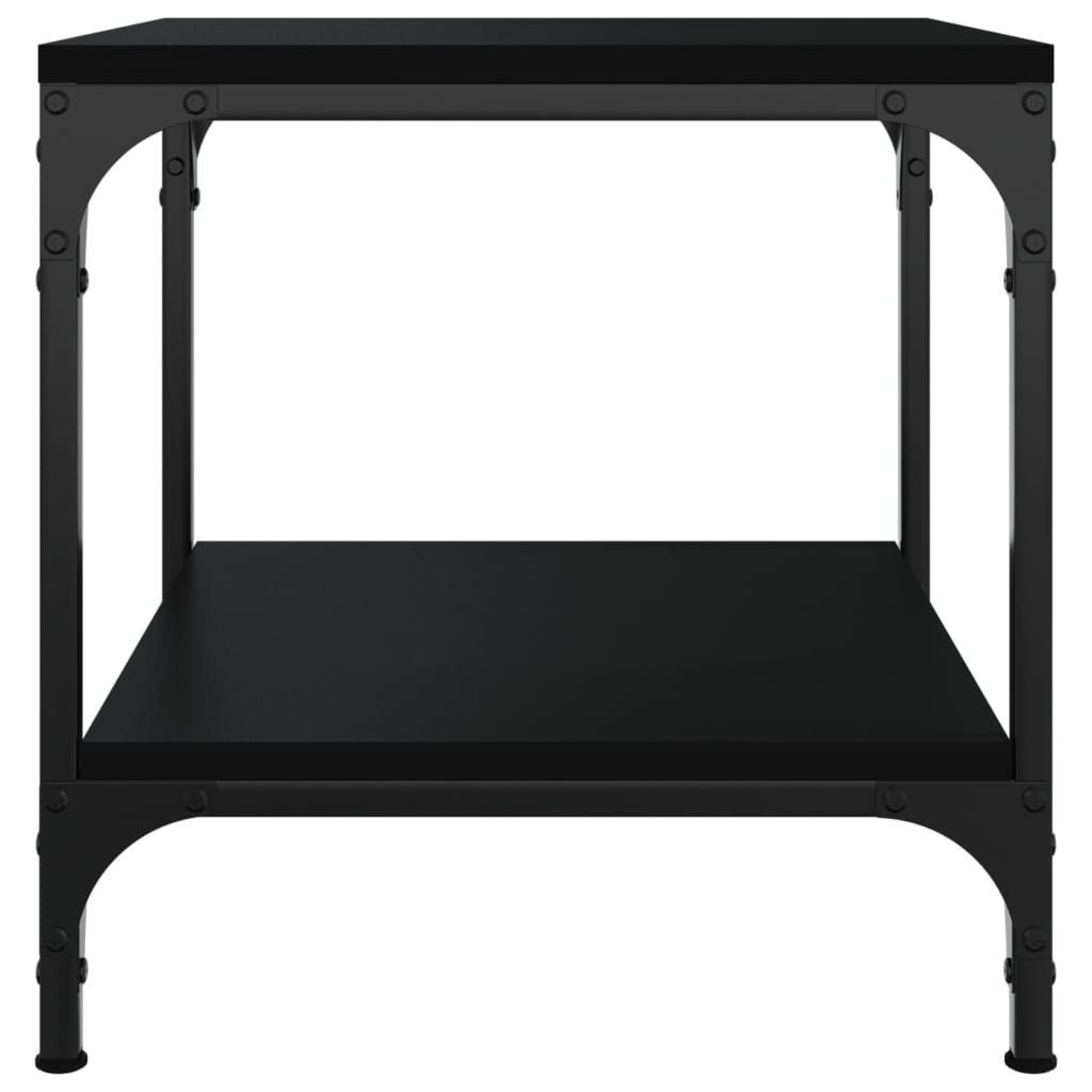 Tavolini 2pz Nero 40x40x40 cm in Legno Multistrato | homemem39