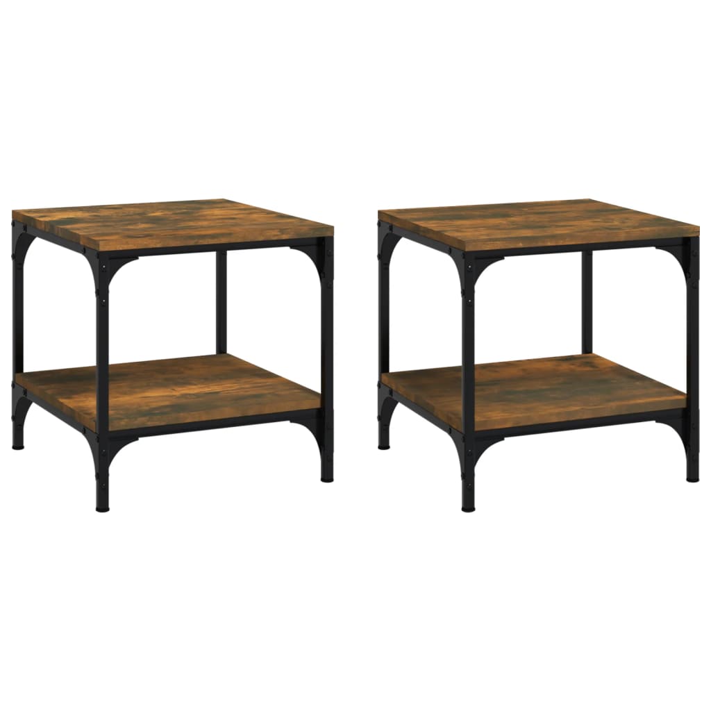 Tavolini 2pz rovere fumo 40x40x40 cm in Legno Multistrato | homemem39