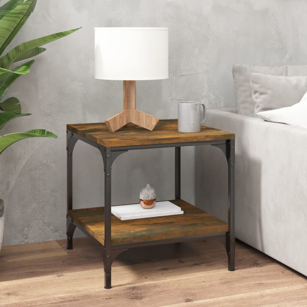 Tavolini 2pz rovere fumo 40x40x40 cm in Legno Multistrato | homemem39