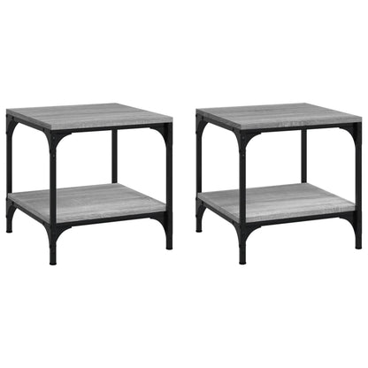 Tavolini 2pz grigio sonoma 40x40x40 cm in Legno Multistrato | homemem39
