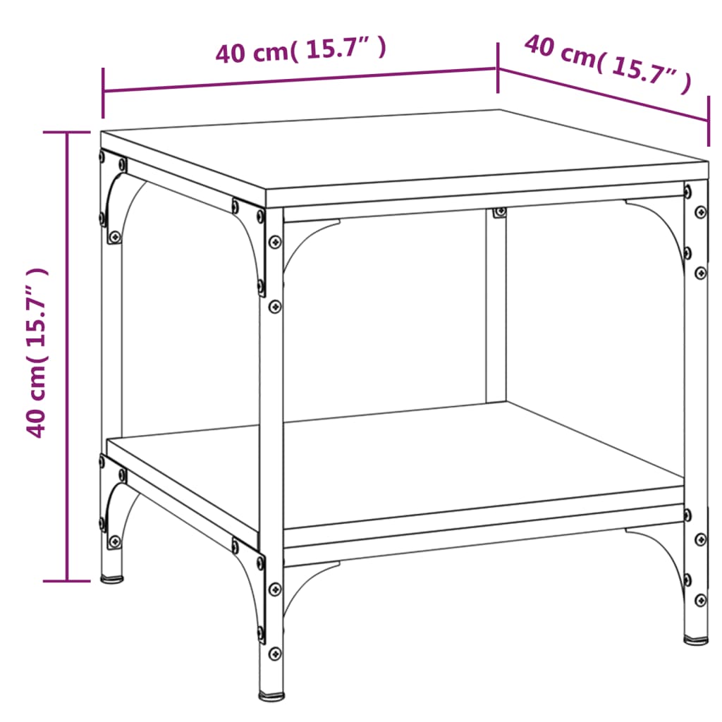 Tavolini 2pz grigio sonoma 40x40x40 cm in Legno Multistrato | homemem39