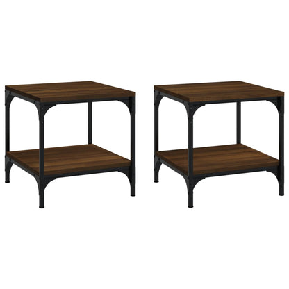 Tavolini 2pz Nerorovere marrone 40x40x40cm in Legno Multistrato | homemem39