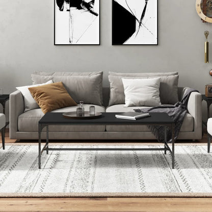 Tavolino da Salotto Nero 100x50x35cm Legno Multistrato | homemem39