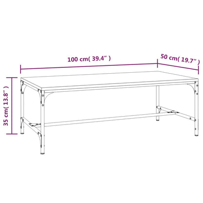 Tavolino da Salotto Nero 100x50x35cm Legno Multistrato | homemem39