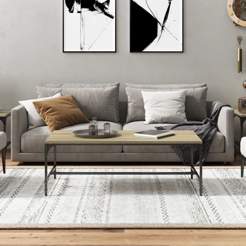 Tavolino da Salotto Rovere Sonoma 100x50x35cm Legno Multistrato | homemem39
