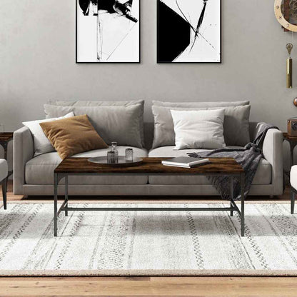 Tavolino da Salotto Rovere Fumo 100x50x35 cm Legno Multistrato | homemem39