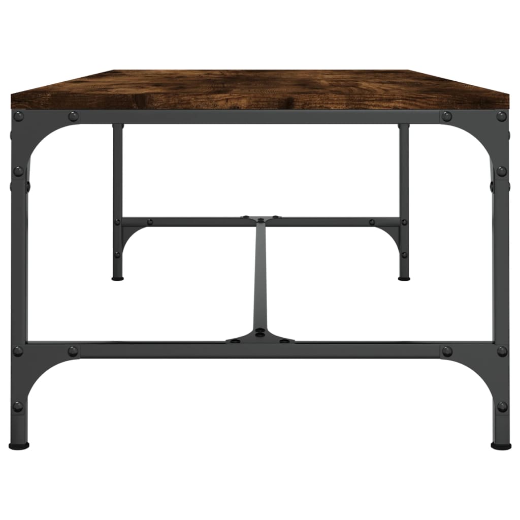 Tavolino da Salotto Rovere Fumo 80x50x35 cm Legno Multistrato | homemem39