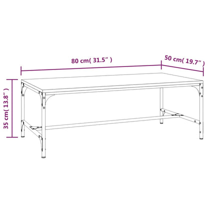 Tavolino da Salotto Grigio Sonoma 80x50x35 cm Legno Multistrato | homemem39