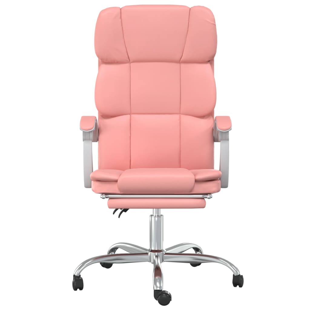 Poltrona da Ufficio Reclinabile Rosa in Similpelle - homemem39