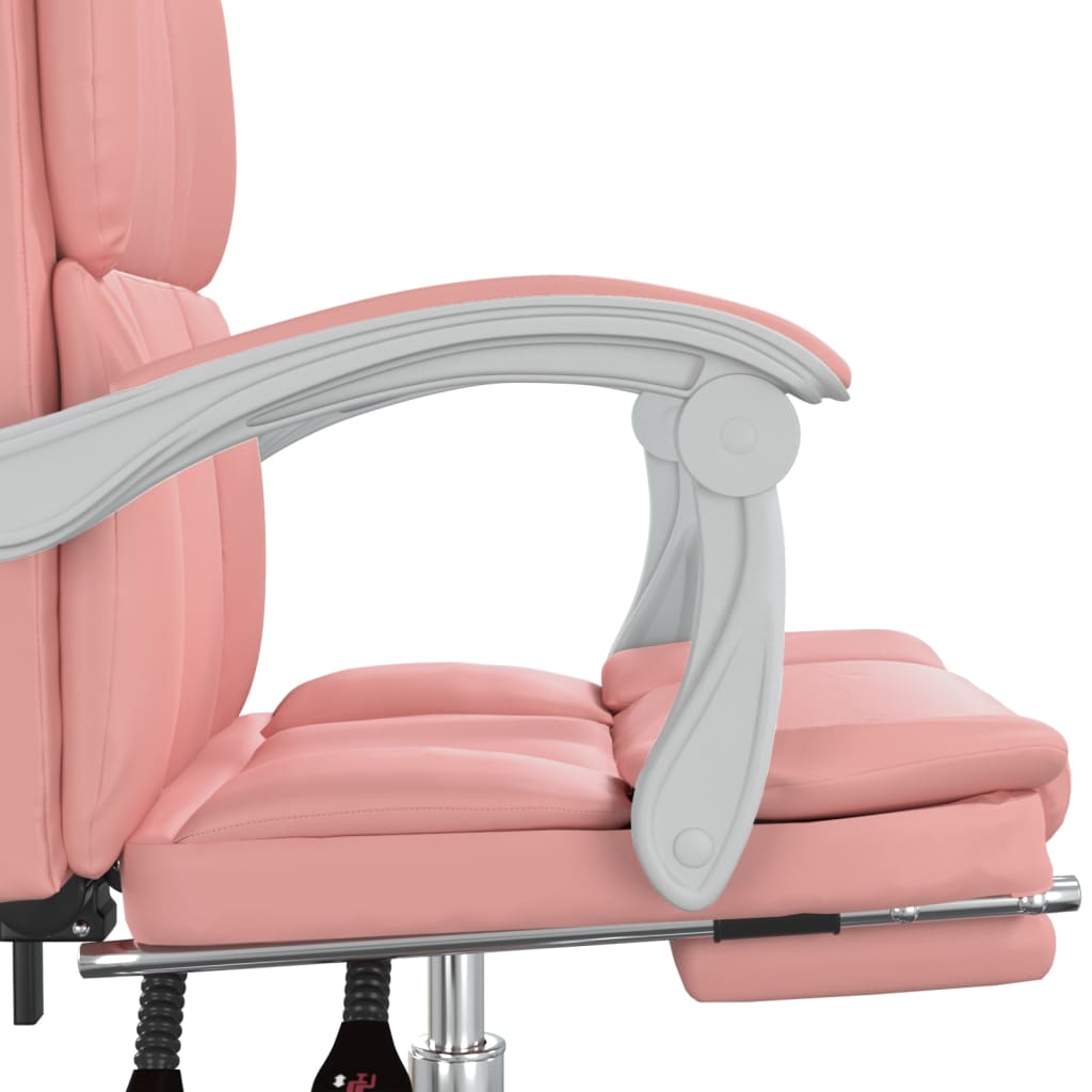 Poltrona da Ufficio Reclinabile Rosa in Similpelle - homemem39