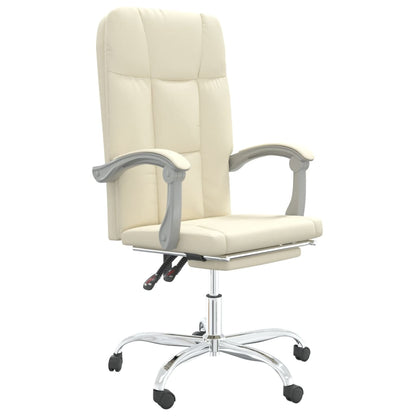 Poltrona da Ufficio Reclinabile Crema in Similpelle | homemem39