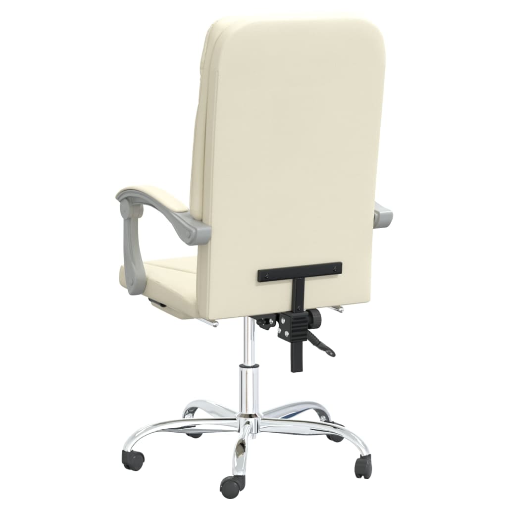 Poltrona da Ufficio Reclinabile Crema in Similpelle | homemem39