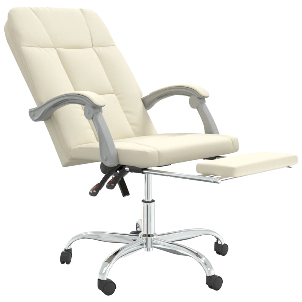 Poltrona da Ufficio Reclinabile Crema in Similpelle | homemem39