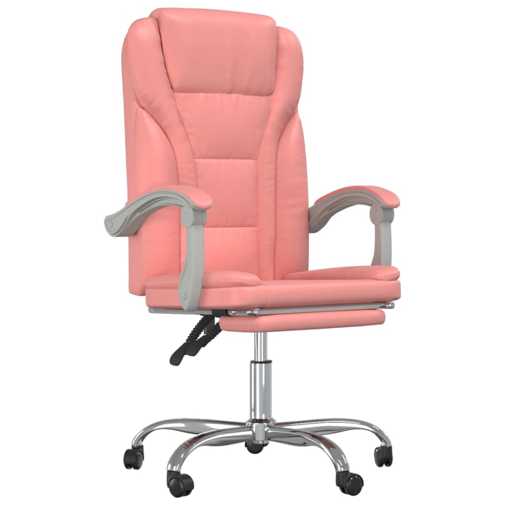 Poltrona da Ufficio Reclinabile Rosa in Similpelle - homemem39