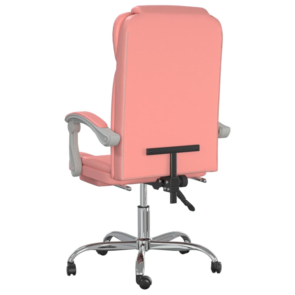 Poltrona da Ufficio Reclinabile Rosa in Similpelle - homemem39