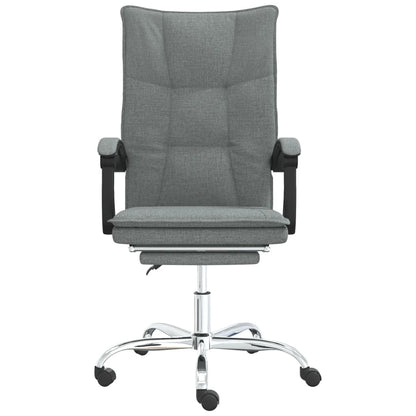Sedia da Ufficio Reclinabile Grigio Scuro in Tessuto