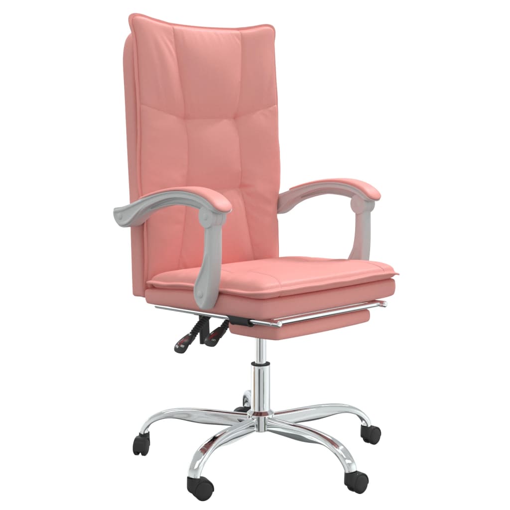Poltrona da Ufficio Reclinabile Rosa in Similpelle - homemem39