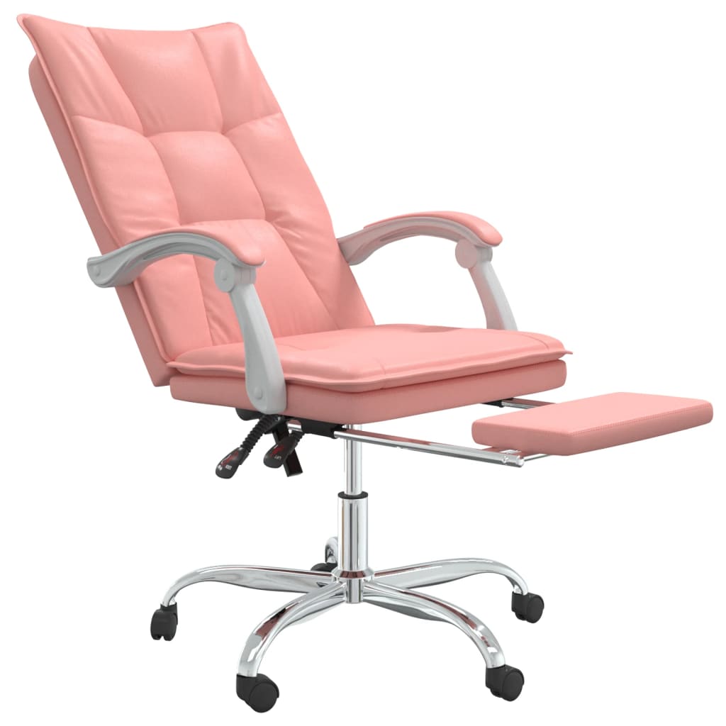 Poltrona da Ufficio Reclinabile Rosa in Similpelle - homemem39