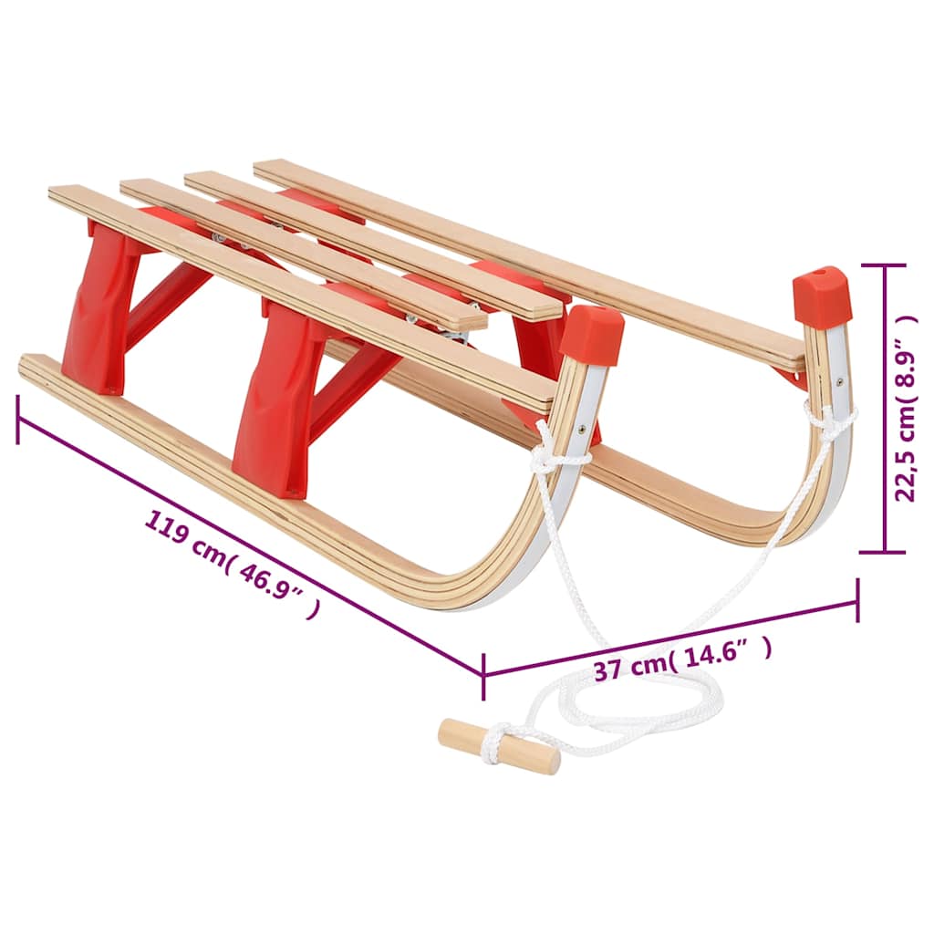 Slitta Pieghevole in Legno 110 cm - homemem39