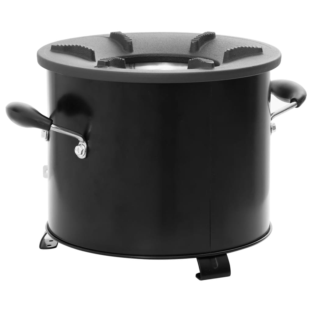 Stufa a Legna da Campeggio Nera 36x26x22,5 cm Metallo - homemem39