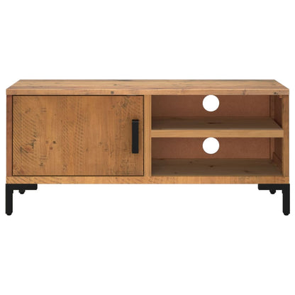 Mobile TV Marrone 90x30x40 cm in Legno Massello di Pino | homemem39