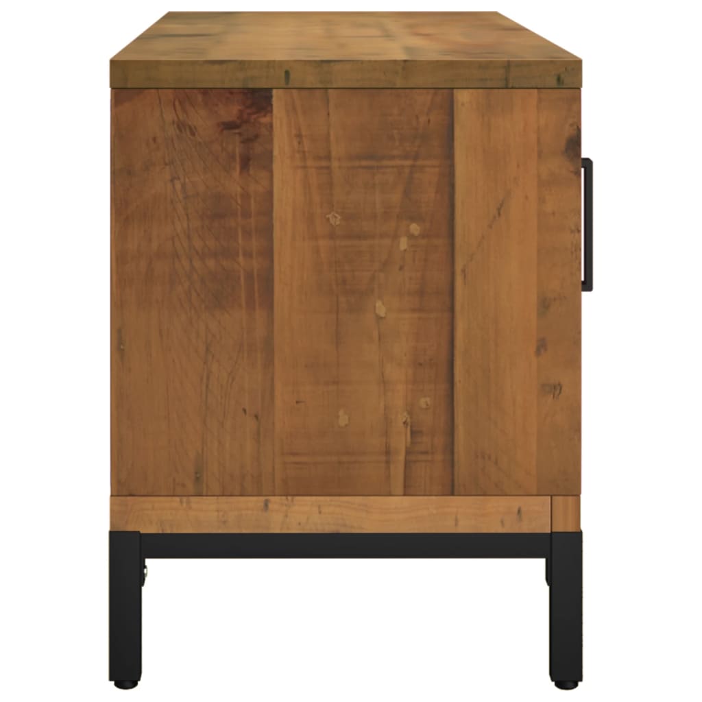 Mobile TV Marrone 90x30x40 cm in Legno Massello di Pino | homemem39