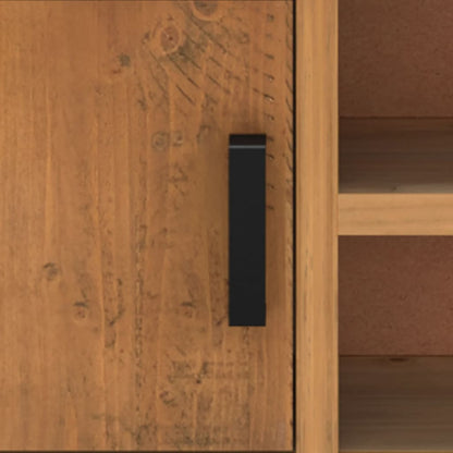 Mobile TV Marrone 90x30x40 cm in Legno Massello di Pino | homemem39