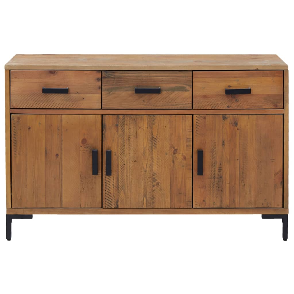 Credenza Marrone 110x35x70 cm in Legno Massello di Pino - homemem39