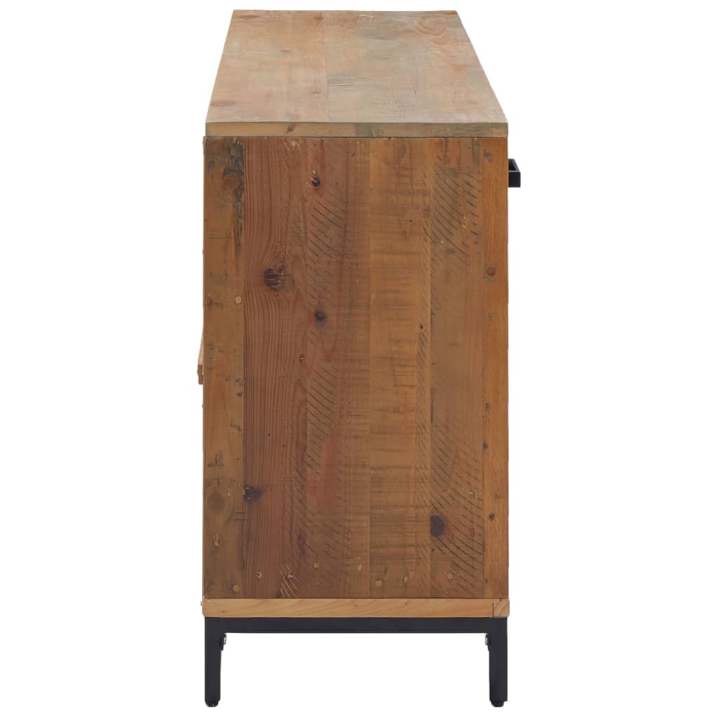 Credenza Marrone 110x35x70 cm in Legno Massello di Pino - homemem39