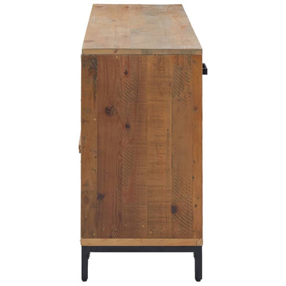 Credenza Marrone 110x35x70 cm in Legno Massello di Pino - homemem39
