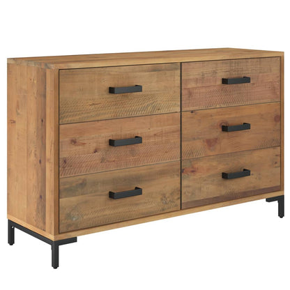 Credenza Marrone 110x35x70 cm in Legno Massello di Pino - homemem39