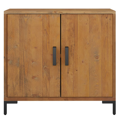 Credenza Marrone 75x35x70 cm in Legno Massello di Pino - homemem39