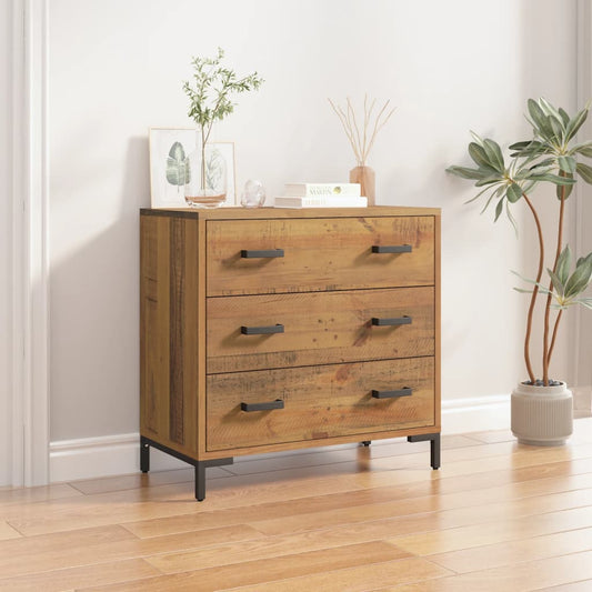 Cassettiera 75x35x70 cm in Legno Massello di Pino | homemem39