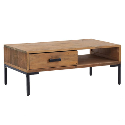 Tavolino da Salotto 90x50x35 cm in Legno Massello di Pino | homemem39
