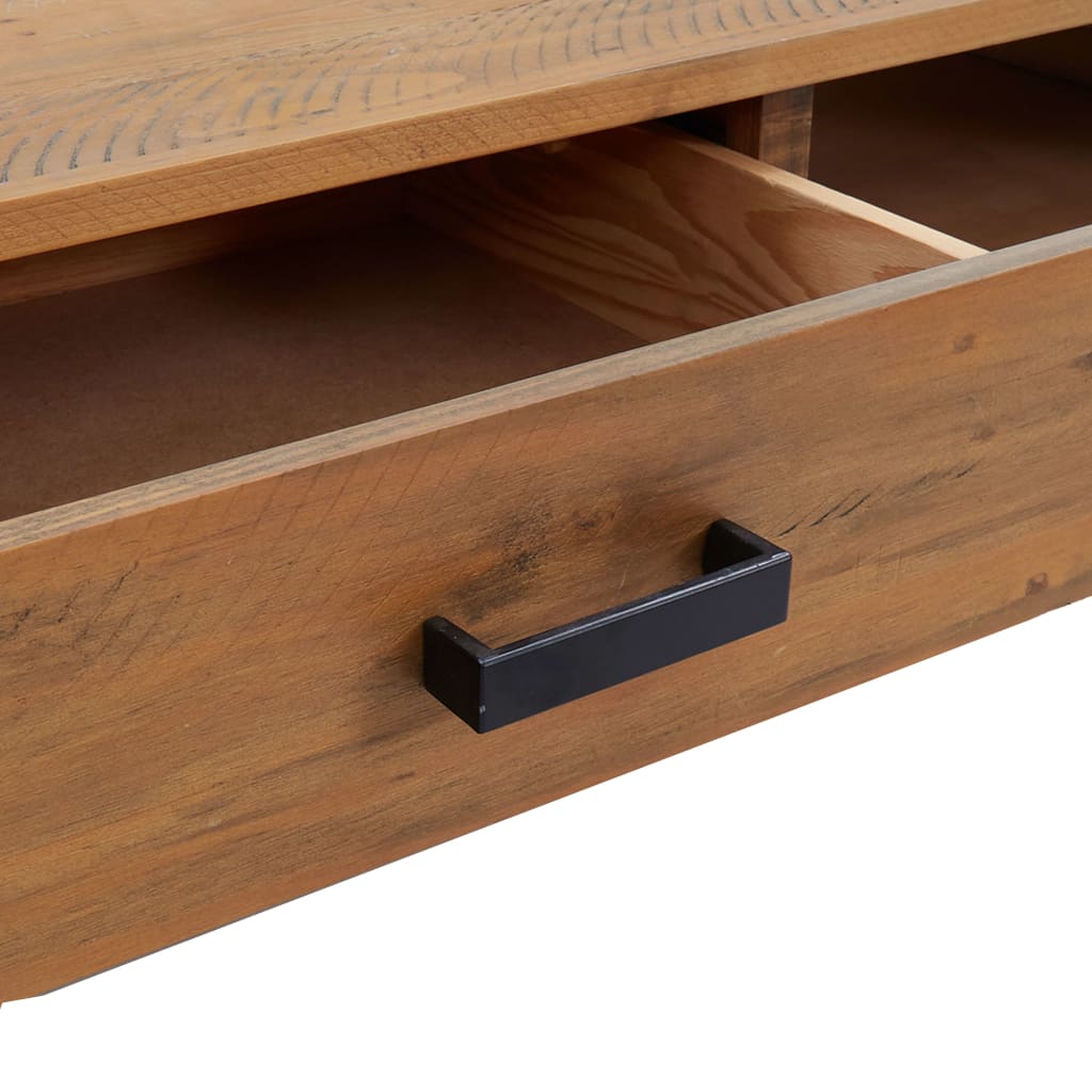 Tavolino da Salotto 90x50x35 cm in Legno Massello di Pino | homemem39