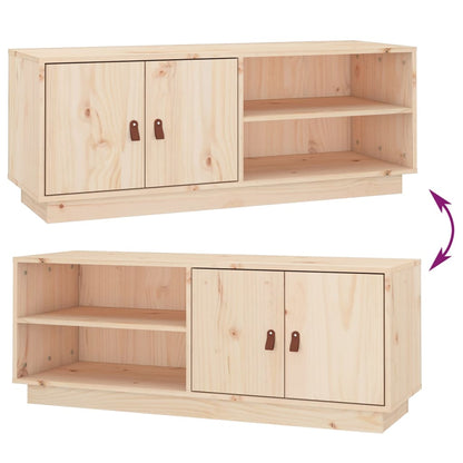 Mobile Porta TV 105x34x40 cm in Legno Massello di Pino - homemem39