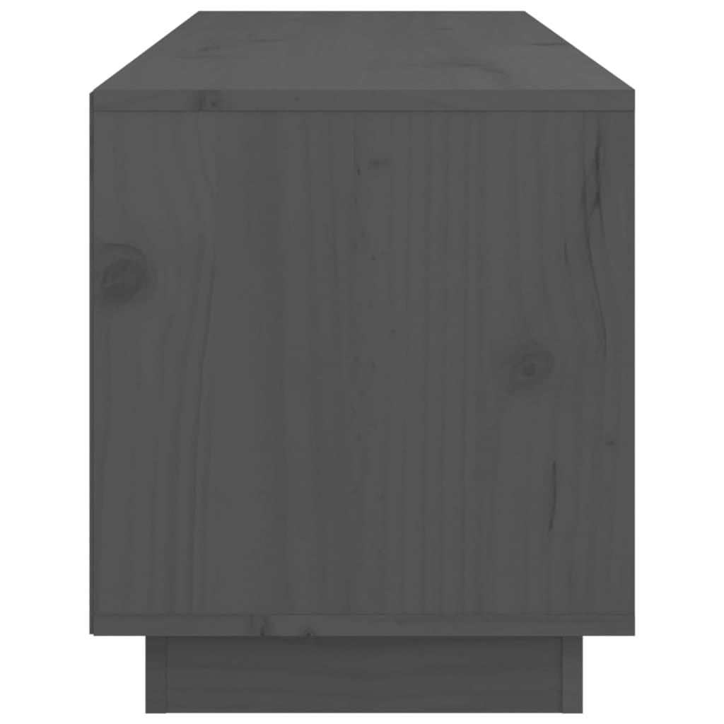 Mobile Porta TV Grigio 105x34x40 cm in Legno Massello di Pino - homemem39