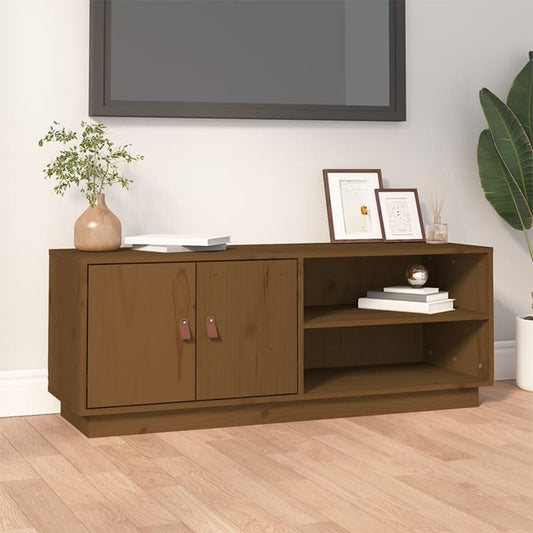 Mobile Porta TV ambra 105x34x40 cm in Legno Massello di Pino - homemem39