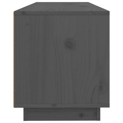 Mobile Porta TV Grigio 100x34x40 cm in Legno Massello di Pino - homemem39