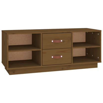 Mobile Porta TV Ambra 100x34x40 cm in Legno Massello di Pino - homemem39