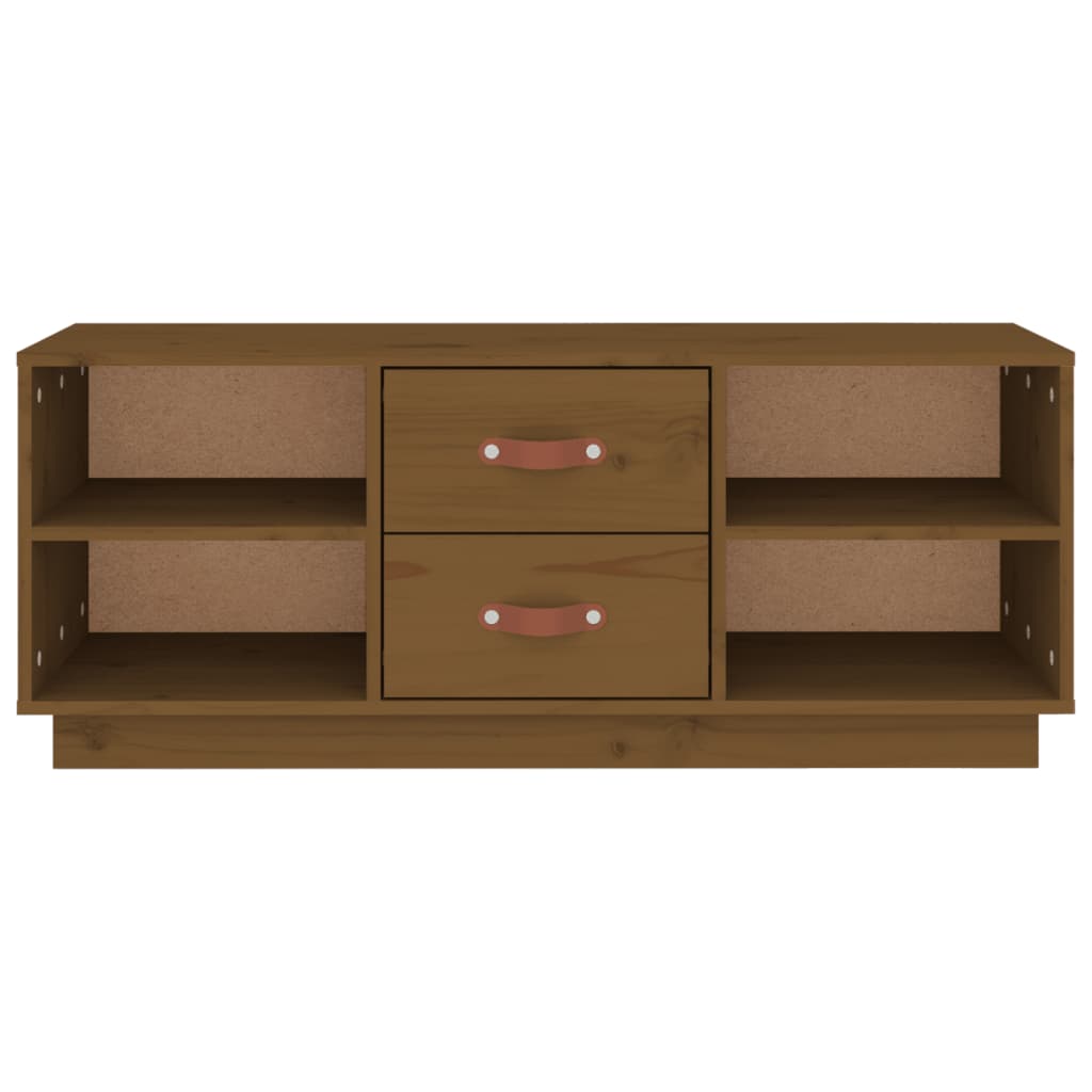 Mobile Porta TV Ambra 100x34x40 cm in Legno Massello di Pino - homemem39
