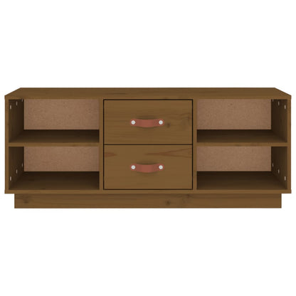 Mobile Porta TV Ambra 100x34x40 cm in Legno Massello di Pino - homemem39