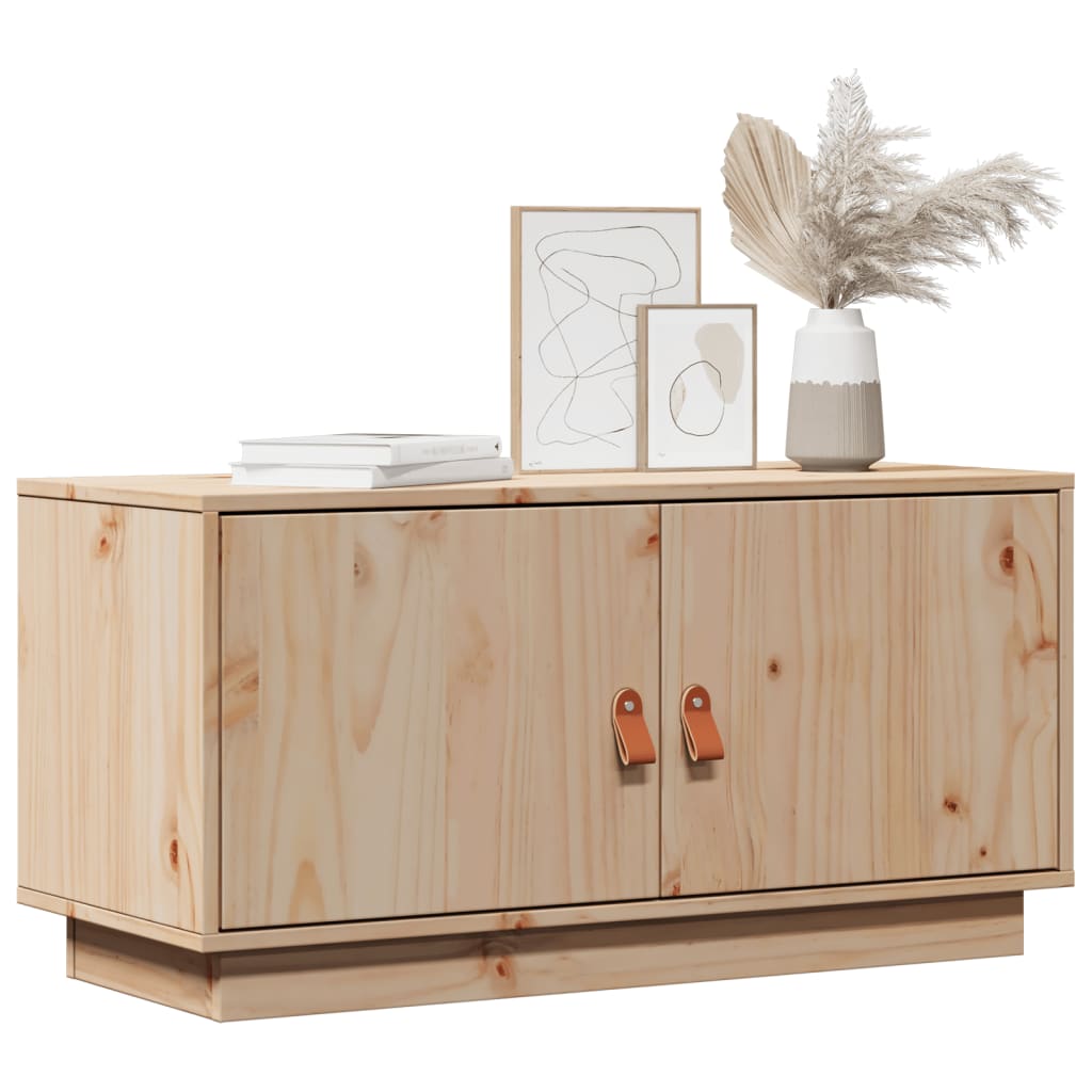 Mobile Porta TV 80x34x40 cm in Legno Massello di Pino - homemem39